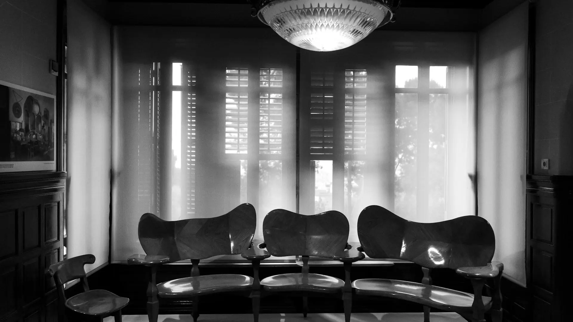 Dark luxury architectural interior with ambient lighting